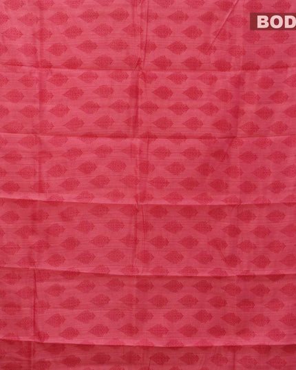 Semi raw silk saree pink shade with butta prints and woven border - {{ collection.title }} by Prashanti Sarees