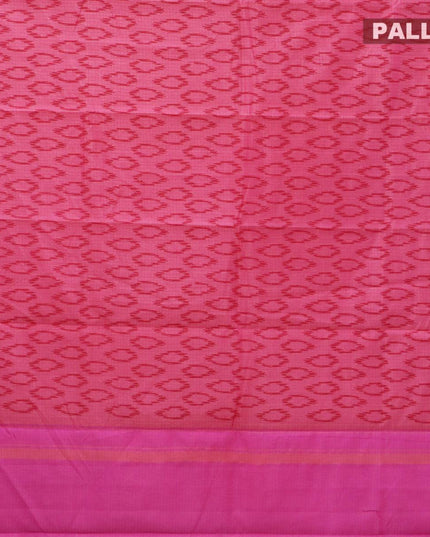Semi raw silk saree pink with allover ikat butta prints and woven border - {{ collection.title }} by Prashanti Sarees