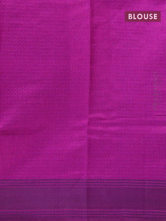 Semi raw silk saree purple shade with geometric butta prints and woven border - {{ collection.title }} by Prashanti Sarees