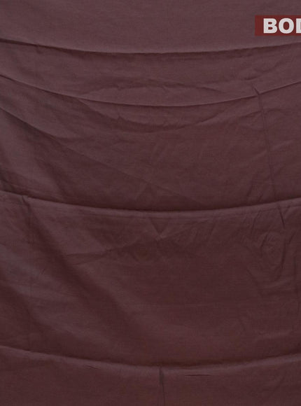 Semi satin silk saree dark brown and with embroidery and cut work - {{ collection.title }} by Prashanti Sarees