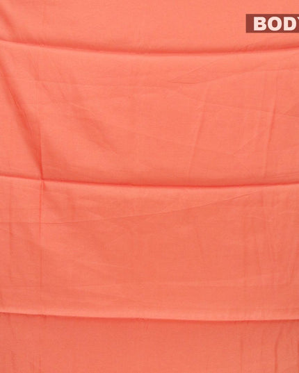Semi satin silk saree orange and with embroidery and cut work - {{ collection.title }} by Prashanti Sarees