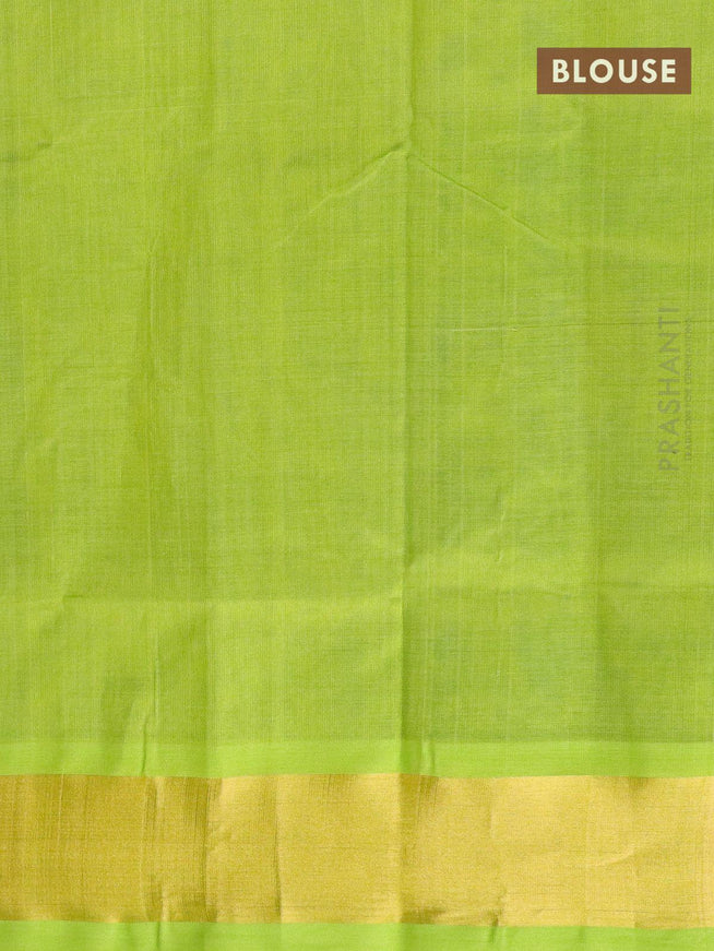 Silk cotton saree dual shade of bluish light green and light green with thread woven annam buttas and zari woven border - {{ collection.title }} by Prashanti Sarees