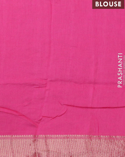 Viscose saree pink with paisley embroidery work buttas and zari woven border - {{ collection.title }} by Prashanti Sarees