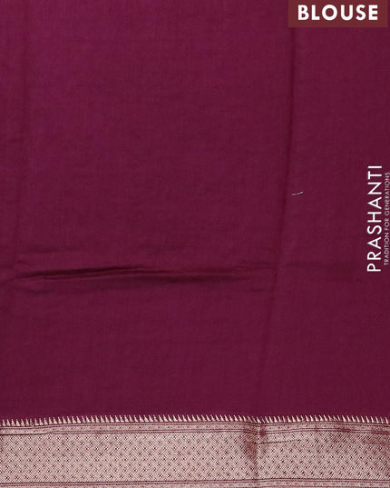 Viscose saree purple with allover embroidery work and zari woven border - {{ collection.title }} by Prashanti Sarees
