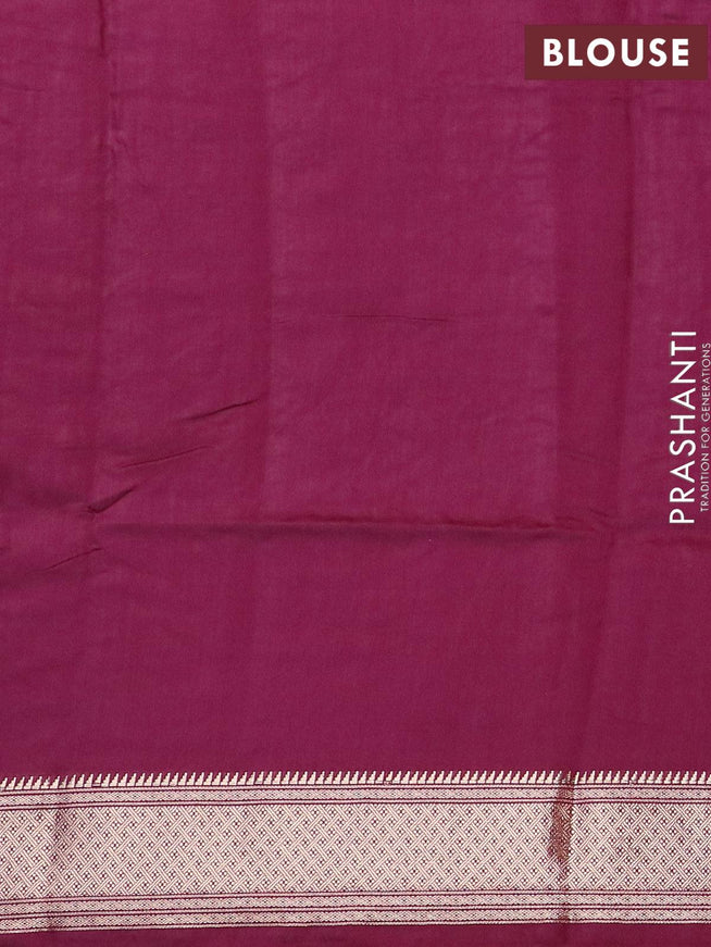 Viscose saree purple with allover floral embroidery work and zari woven border - {{ collection.title }} by Prashanti Sarees