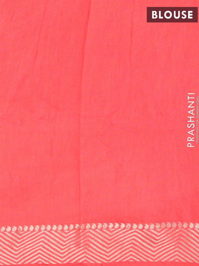 Viscose saree red with allover embroidery work and zari woven border - {{ collection.title }} by Prashanti Sarees
