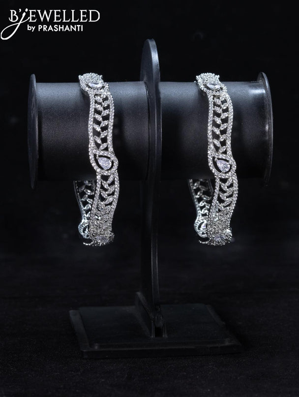 Zircon bangle with cz stones - {{ collection.title }} by Prashanti Sarees