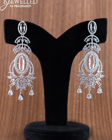 Zircon earrings with cz stones - {{ collection.title }} by Prashanti Sarees