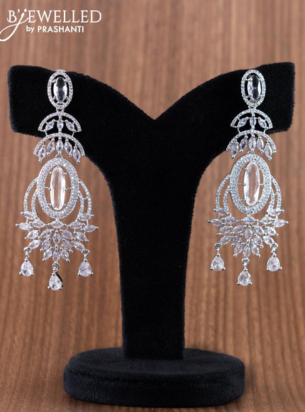 Zircon earrings with cz stones - {{ collection.title }} by Prashanti Sarees